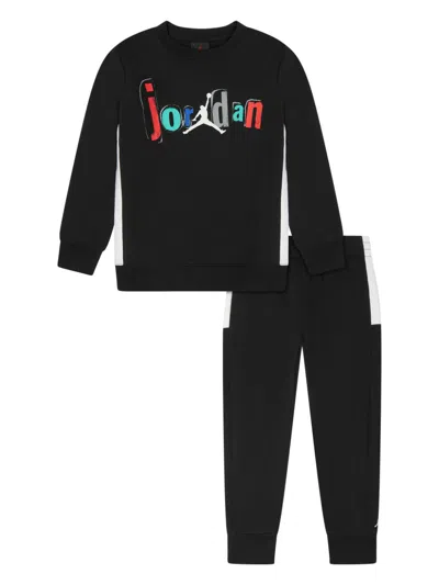 Jordan Kids' Jumpman Team Blocked Tracksuit Set In Black