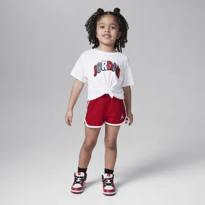 Jordan Babies' Jumpman Twinkle Toddler French Terry Shorts Set In Red
