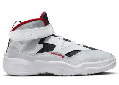 Pre-owned Jordan Jumpman Two Trey Olympic Sneakers In White/midnight Navy Blue/university Red