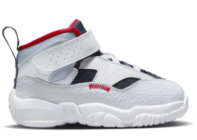 Pre-owned Jordan Jumpman Two Trey Olympic Sneakers In White/midnight Navy Blue/university Red