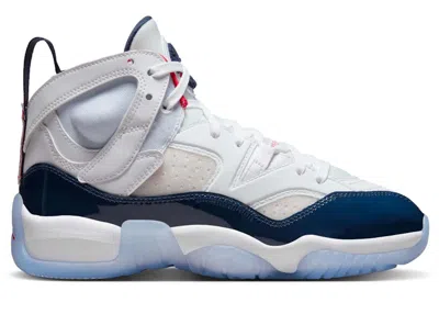 Pre-owned Jordan Jumpman Two Trey Usa Sneakers In White/university Red/navy Blue