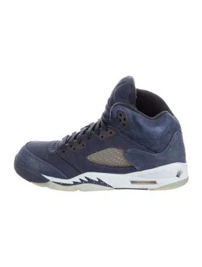 Pre-owned Jordan Babies' Kid's Boy's Suede High Top Sneakers In Blue