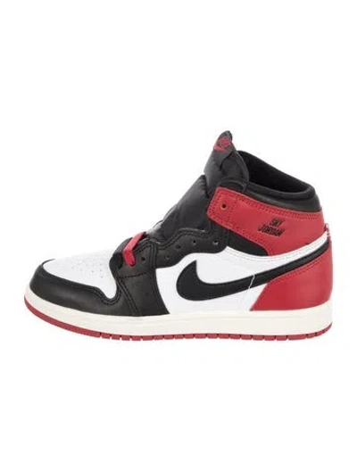 Pre-owned Jordan Kids' 1 Retro High Og Mid Top Sneaker In Black