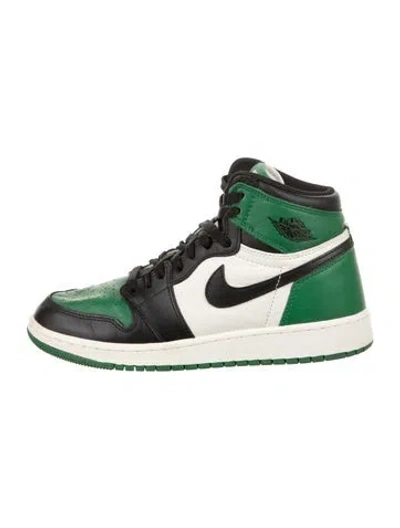 Pre-owned Jordan Kids' 1 Retro High 'pine Green' Sneakers