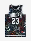 Jordan Kids 23 Aop Jersey In Black