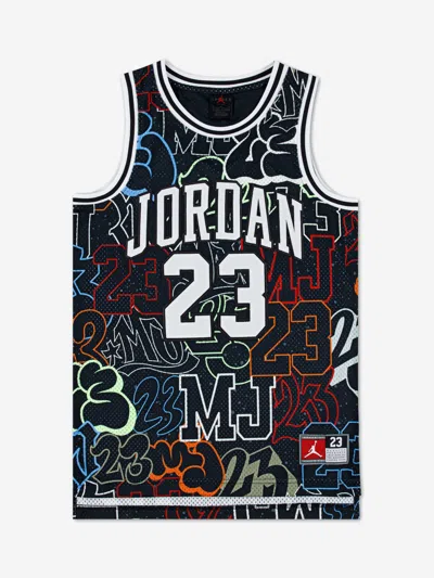 Jordan Kids 23 Aop Jersey In Black