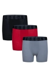 Jordan Men's 3-pack Stretch Modal Flight Boxer Briefs In Gym Red Multi