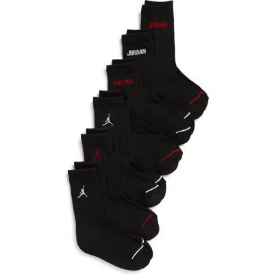Jordan Kids' 6-pack  Legend Assorted Crew Socks In Black