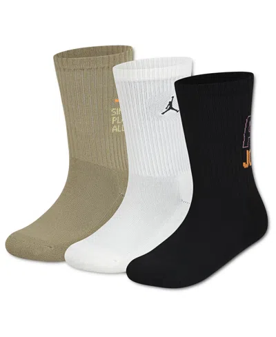 Jordan Kids' 9-11 Crew Socks, 3-pack In Multi