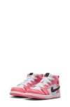 Jordan Kids' Air  1 Mid Sneaker In Pink
