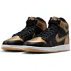 Jordan Nike Kids' Air  1 Retro High Og Basketball Sneaker In Black/metallic Gold/sail