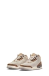 Jordan Kids' Air  3 Retro Sneaker In Light Brown/metallic Gold