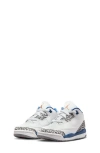 Jordan Kids' Air  3 Retro Sneaker In White/metallic Copper/blue