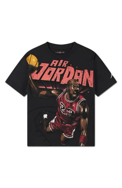 Jordan Kids' Air  Slam Dunk Graphic T-shirt In Black