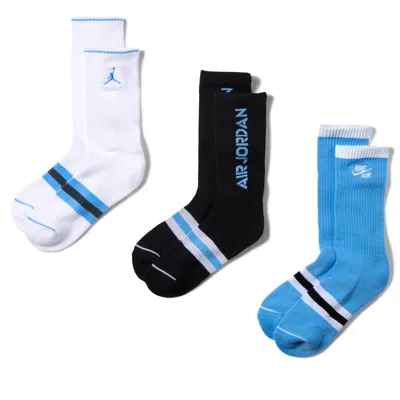 Jordan Kids' Aj5 Crew Socks (3 Pairs) In Blue