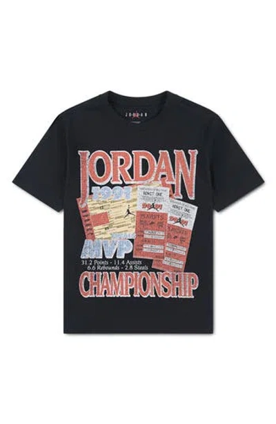 Jordan Kids' Boys  91 Playoff Short Sleeve T-shirt In Black