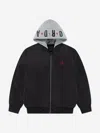 Jordan Kids Big Logo Hooded Bomber Jacket In Black