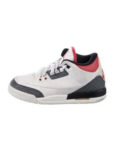 Pre-owned Jordan Kids' Boys' Patterned High-top Sneakers In White
