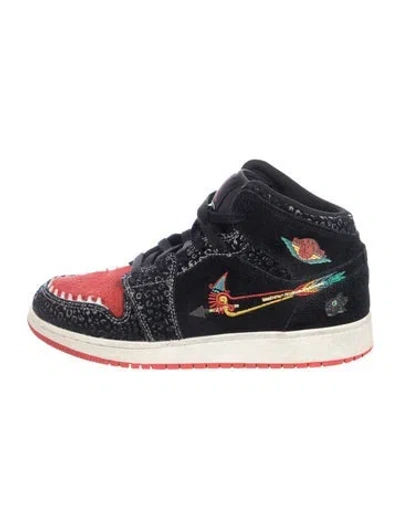 Pre-owned Jordan Babies' Kids Boys Suede Sneakers In Black