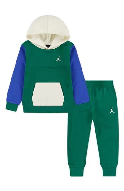 Jordan Kids' Brooklyn Fleece Hoodie & Joggers Set In Green