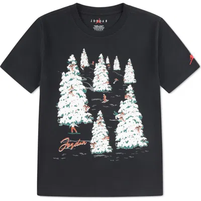 Jordan Kids' Brooklyn Winterland Graphic T-shirt In Black