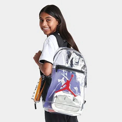 Jordan Kids Clear School Pencil Case Backpack (17l) In White