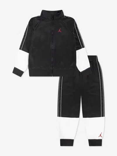 Jordan Kids Colourblock Tricot Taping Tracksuit In Black