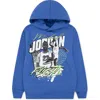 Jordan Big Boys Fleece Pullover Hoodie In Blue