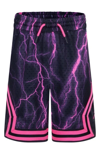 Jordan Kids' Dri-fit Diamond Mesh Basketball Shorts In Black