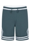 Jordan Kids' Dri-fit Sport Diamond Mesh Basketball Shorts In Oxidized Green