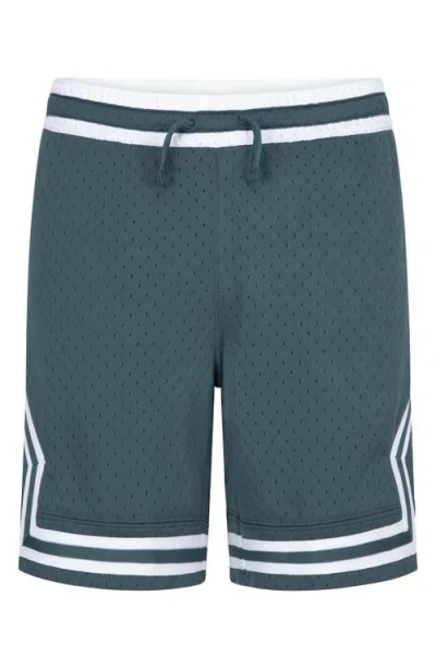 Jordan Kids' Dri-fit Sport Diamond Mesh Basketball Shorts In Oxidized Green