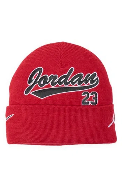 Jordan Kids' Embroidered Logo Knit Beanie In Transparent