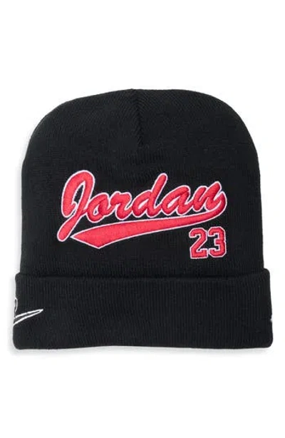 Jordan Kids' Embroidered Logo Knit Beanie In Yellow
