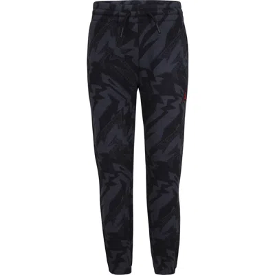 Jordan Kids' Essentials Allover Print Fleece Joggers In Black