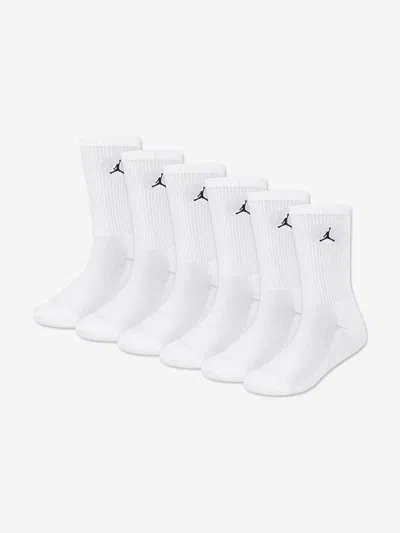 Jordan Kids Everyday Essentials 6 Pack Socks Set In White