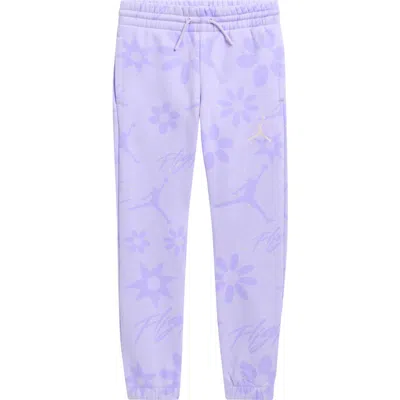 Jordan Kids' Floral Flight Joggers In Purple
