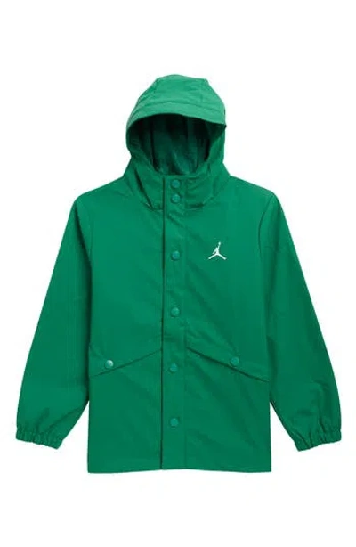 Jordan Kids' Hooded Rain Jacket In Green