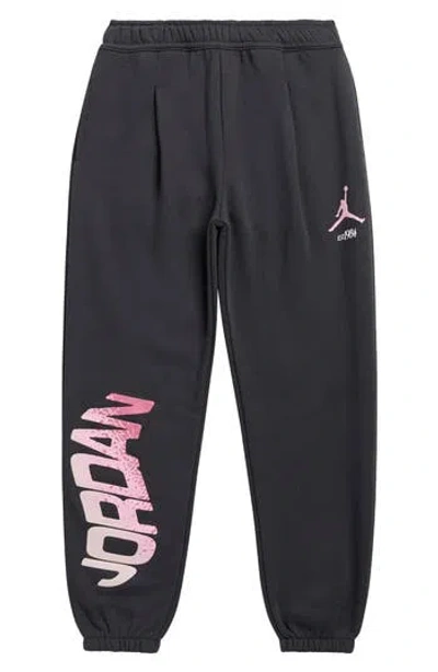 Jordan Kids' Jumpman Club Pleated Fleece Sweatpants In Black