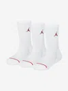 Jordan Kids Jumpman Crew Socks Set In White