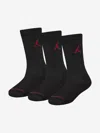 Jordan Kids Jumpman Crew Socks Set In Black