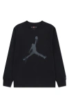 Jordan Big Kids' Jumpman Drip Long Sleeve T-shirt In Black
