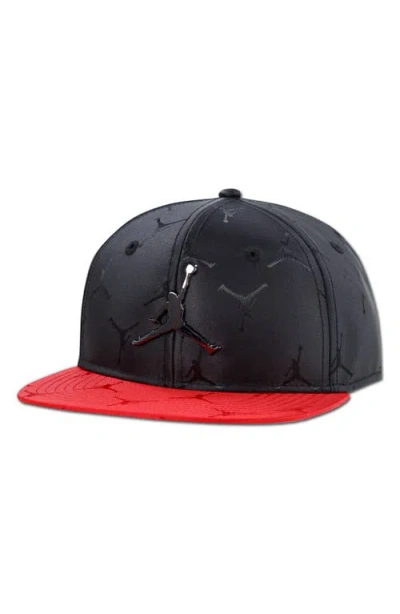 Jordan Kids' Jumpman Jacquard Snapback Ball Cap In Black