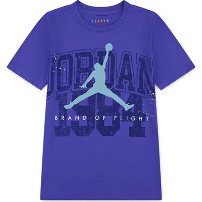 Jordan Kids' Jumpman Paint Splatter Logo Graphic T-shirt In Purple