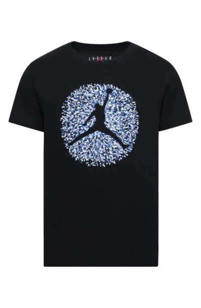 Jordan Poolside Jumpman Little Kids' Graphic T-shirt In Black/blue