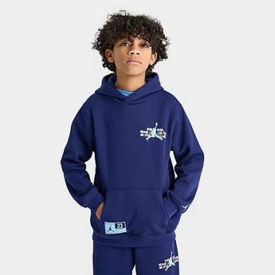 Jordan Kids Jumpman Stamp Pullover Hoodie In Blue