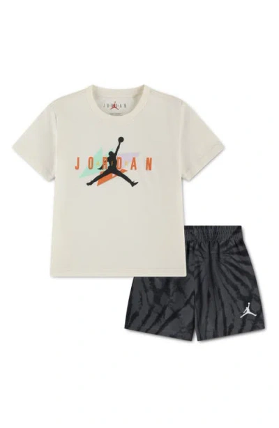 Jordan Babies'  Kids' Logo Graphic T-shirt & Tie Dye Shorts Set In White
