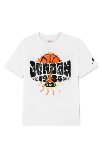 Jordan Kids' Mj 1984 World Tour Xxiii Graphic T-shirt In White