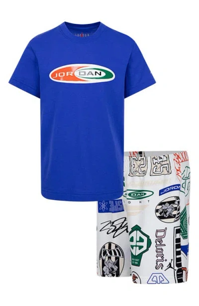 Jordan Kids' Mj Brooklyn Graphic T-shirt & Knit Shorts Set In Sail