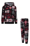 Jordan Kids' Mj Essentials Brooklyn Fleece Hoodie & Joggers Set In Black