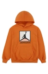 Jordan Kids' Mj Essentials Fleece Graphic Hoodie In Orange